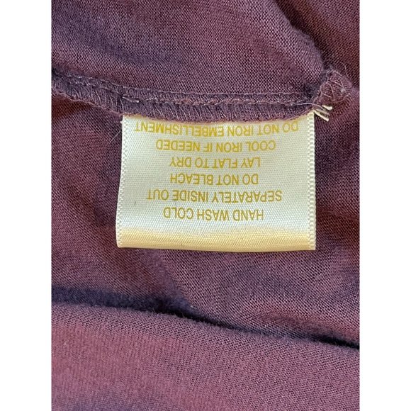 Matty M Womens Beaded Flowy V Neck Tank Top Sleeveless M2138-567 Purple SZ Small - Picture 6 of 6